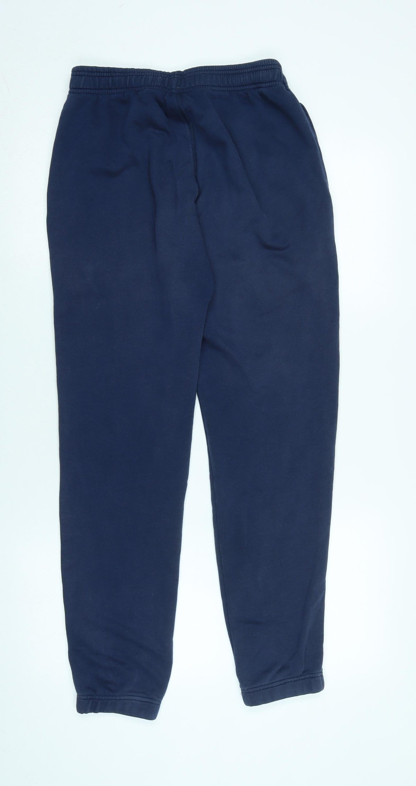 Reebok Mens Blue Polyester Jogger Trousers Size S L30 in Regular Tie - Logo