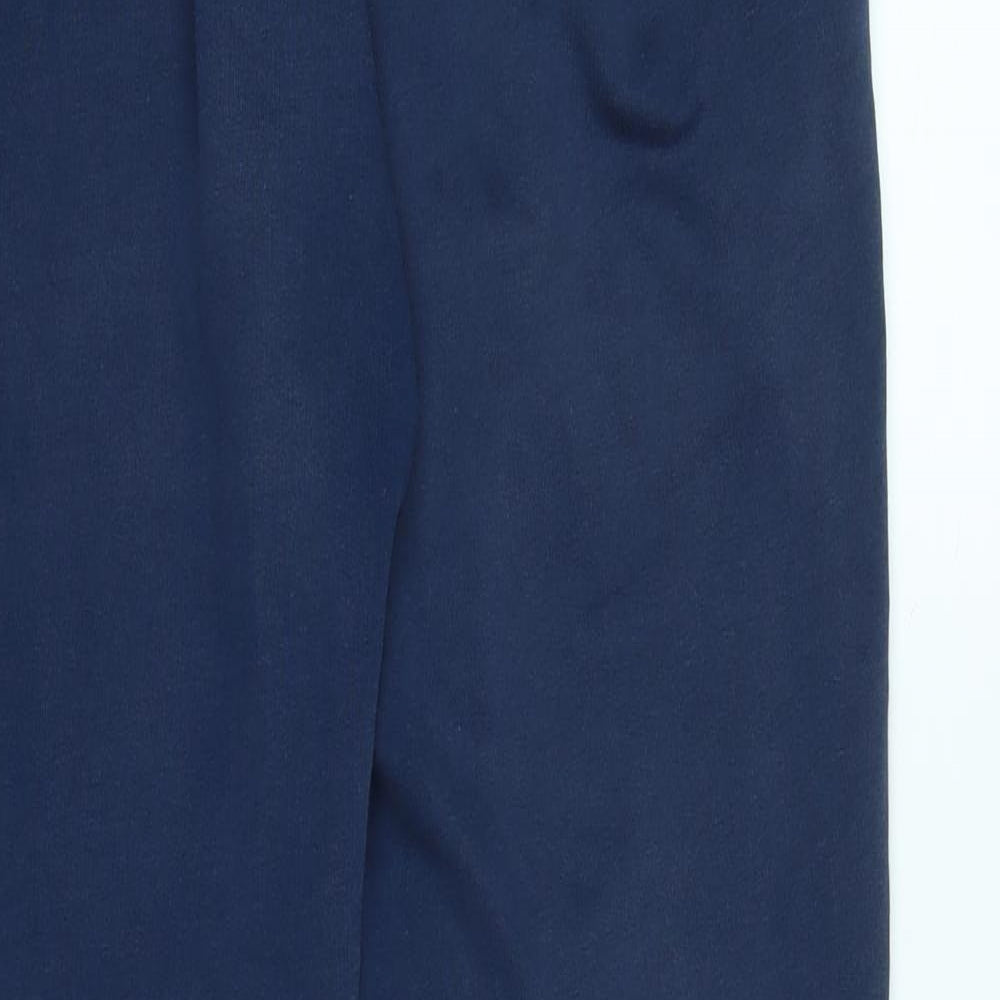 Reebok Mens Blue Polyester Jogger Trousers Size S L30 in Regular Tie - Logo