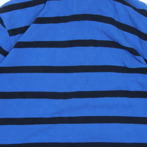 Crewe clothing Co Mens Blue Cotton Polo Size XL Collared - Logo