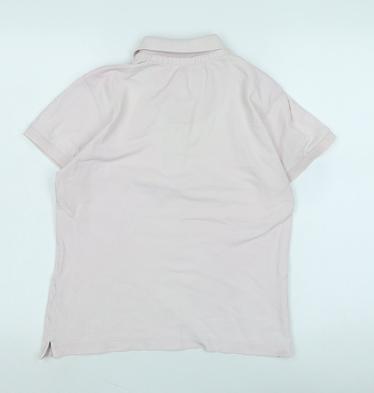 Athletic Apparel Womens Pink Cotton Basic Polo Size 14 Collared - Logo
