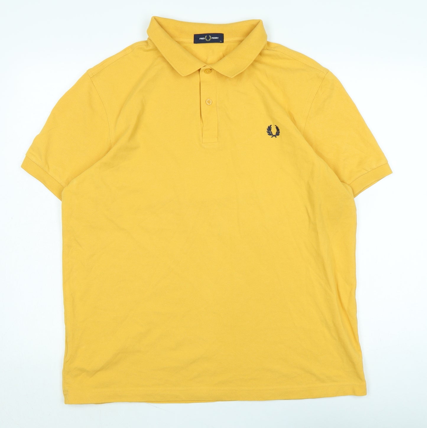 Fred Perry Mens Orange Cotton Polo Size XL Collared - Logo