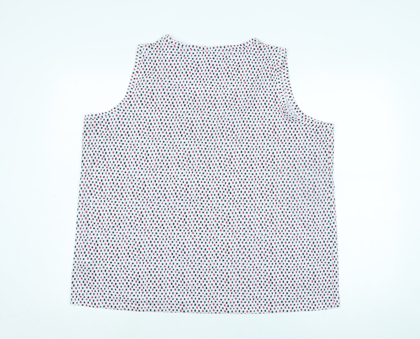 Marks and Spencer Womens White Cotton Basic Tank Size 20 Boat Neck