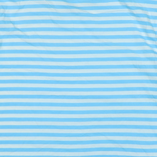 Marks and Spencer Womens Blue Cotton Basic T-Shirt Size 18 Scoop Neck