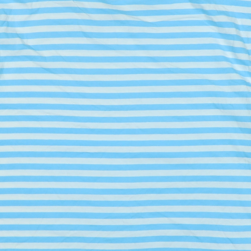 Marks and Spencer Womens Blue Cotton Basic T-Shirt Size 18 Scoop Neck
