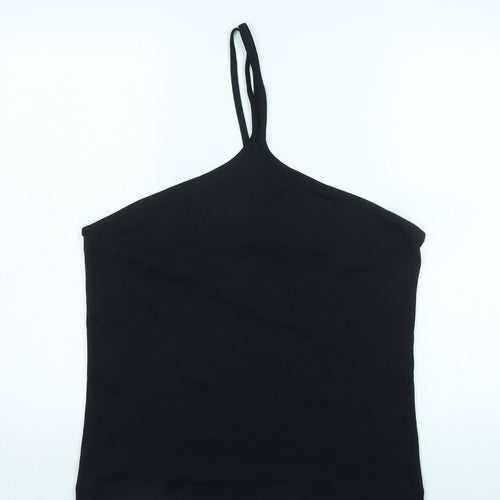 marks Womens Black Cotton Basic Tank Size 18 Halter