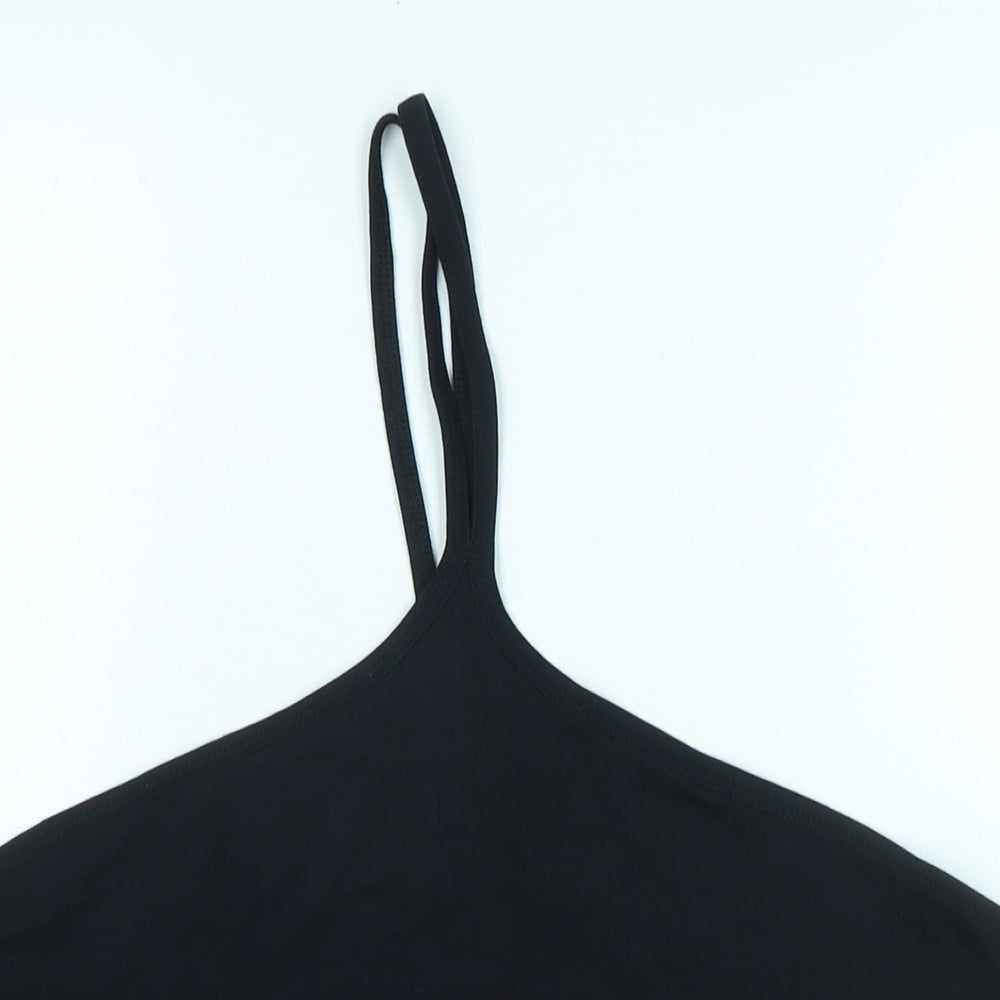 marks Womens Black Cotton Basic Tank Size 18 Halter