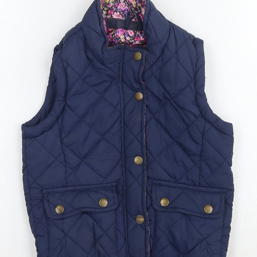 Equestrian Girls Blue Gilet Waistcoat Size 5-6 Years Zip