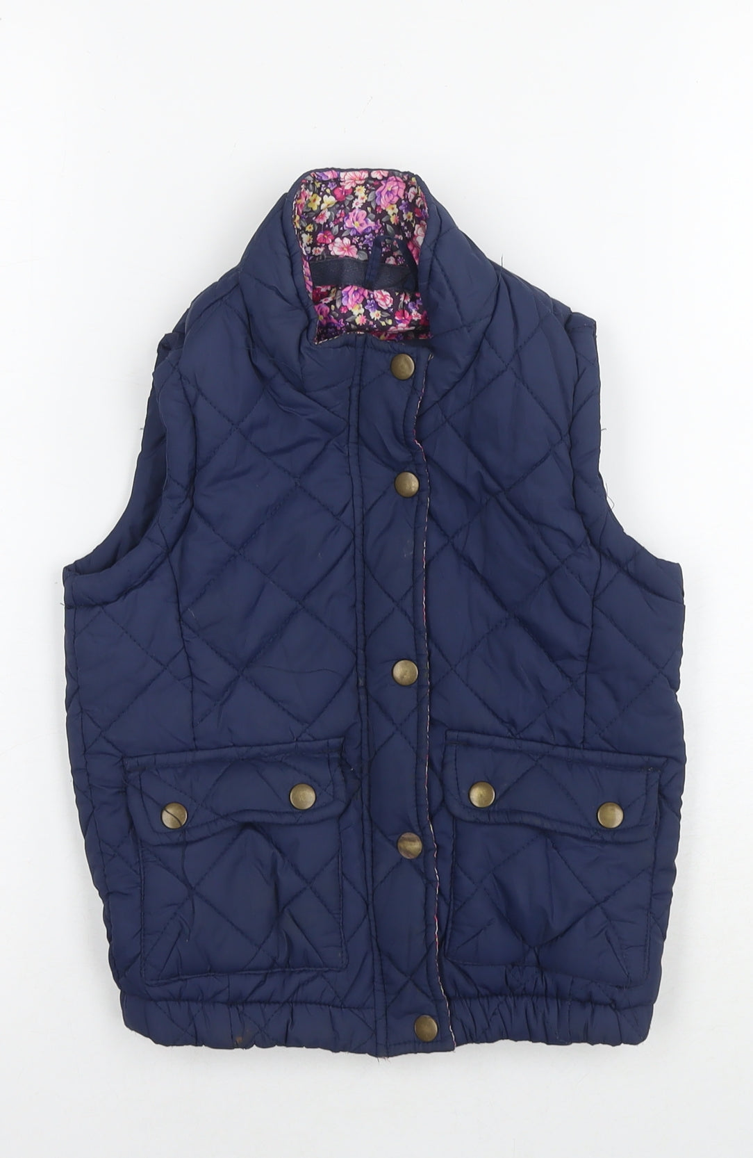 Equestrian Girls Blue Gilet Waistcoat Size 5-6 Years Zip