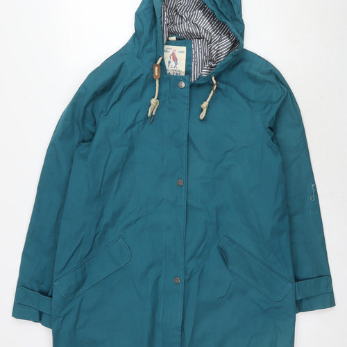 Seasalt Womens Blue Rain Coat Coat Size 12 Zip