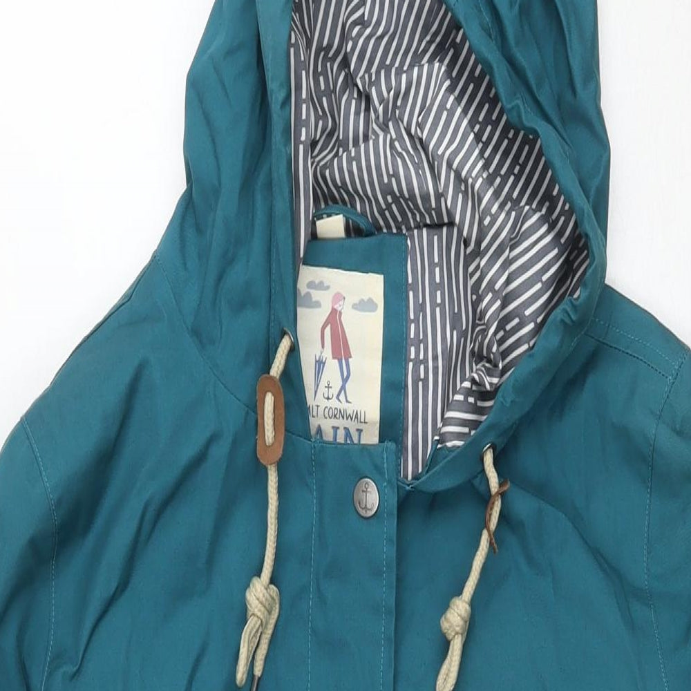 Seasalt Womens Blue Rain Coat Coat Size 12 Zip