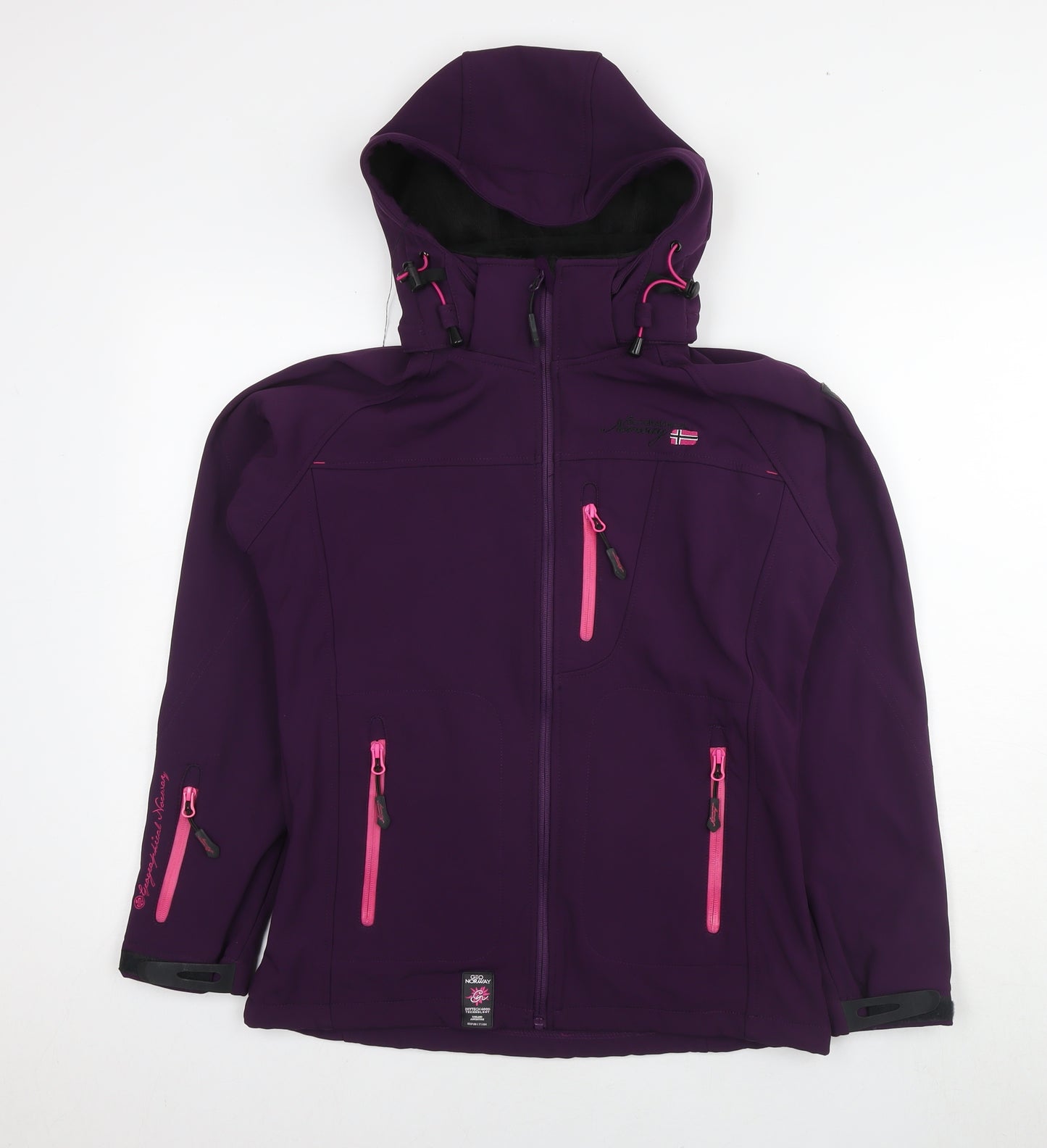 Geographical Norway Womens Purple Jacket Size 12 Zip