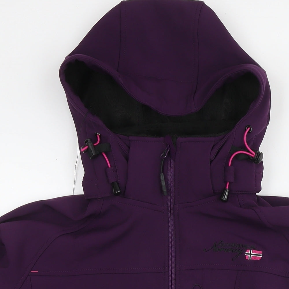 Geographical Norway Womens Purple Jacket Size 12 Zip