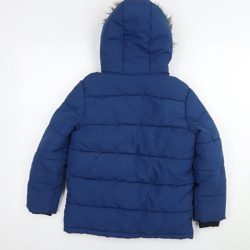 NEXT Boys Blue Puffer Jacket Jacket Size 7 Years Zip