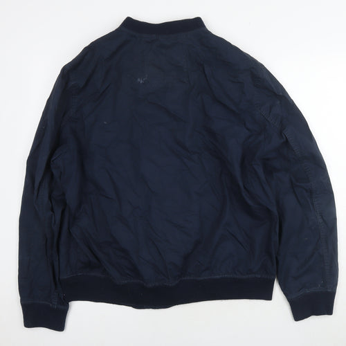 Red Herring Mens Blue Bomber Jacket Jacket Size XL Zip