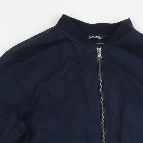 Red Herring Mens Blue Bomber Jacket Jacket Size XL Zip