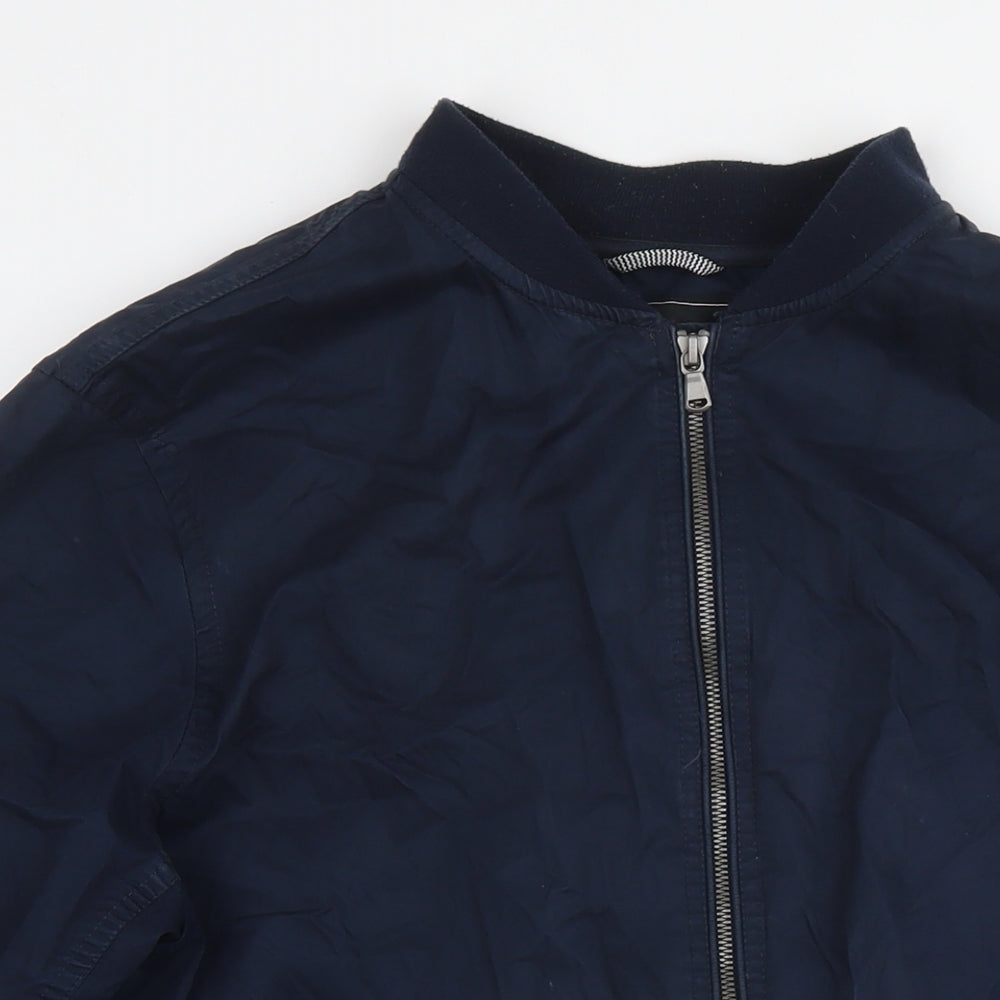 Red Herring Mens Blue Bomber Jacket Jacket Size XL Zip