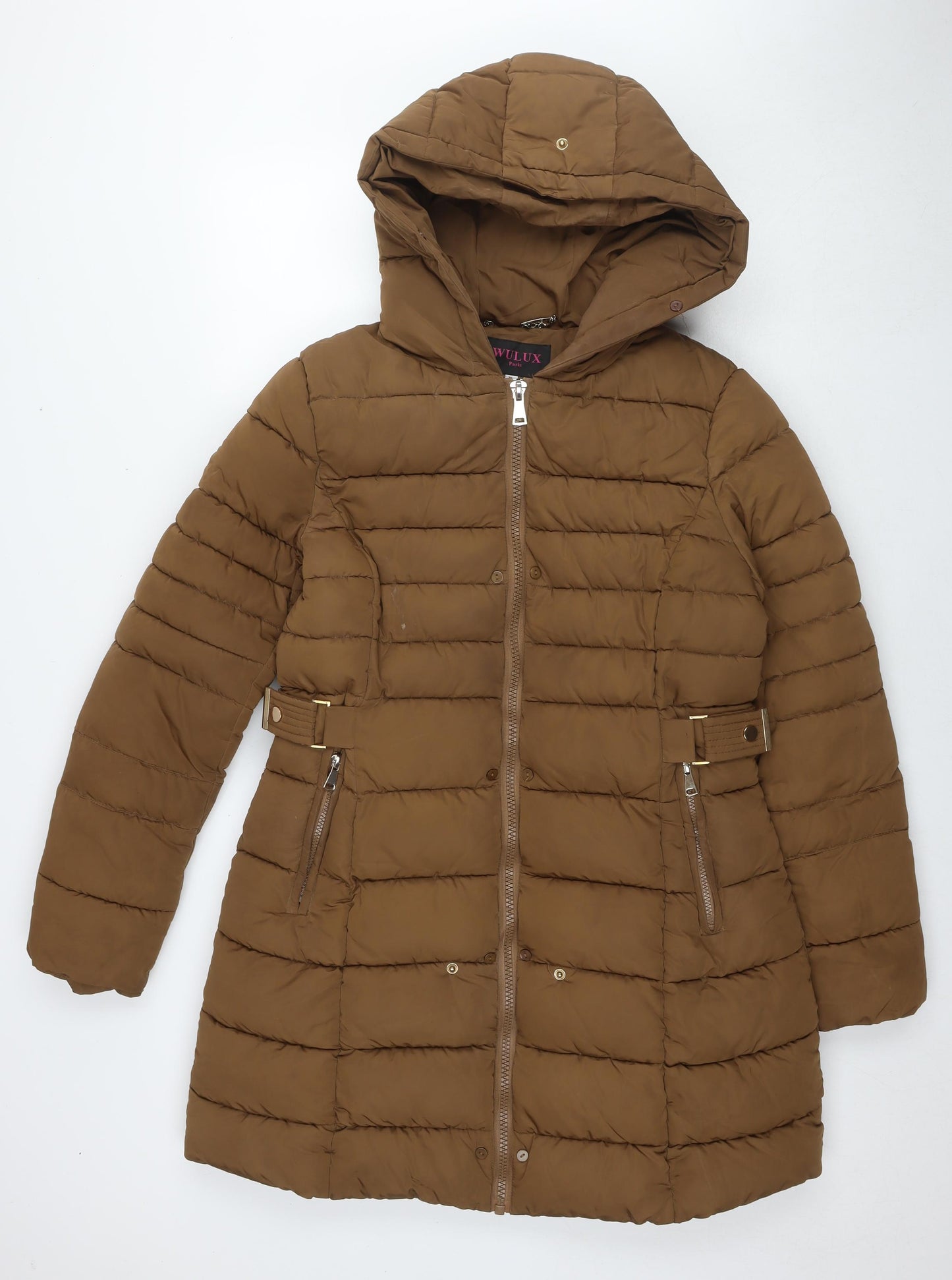 Wulux Womens Brown Quilted Jacket Size XL Zip