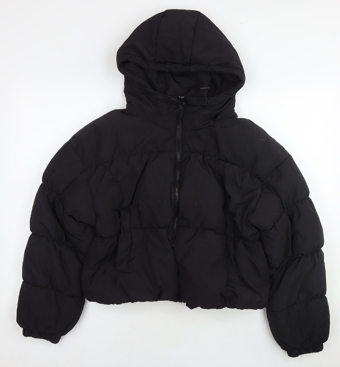 Divided by H&M Womens Black Puffer Jacket Jacket Size M Zip