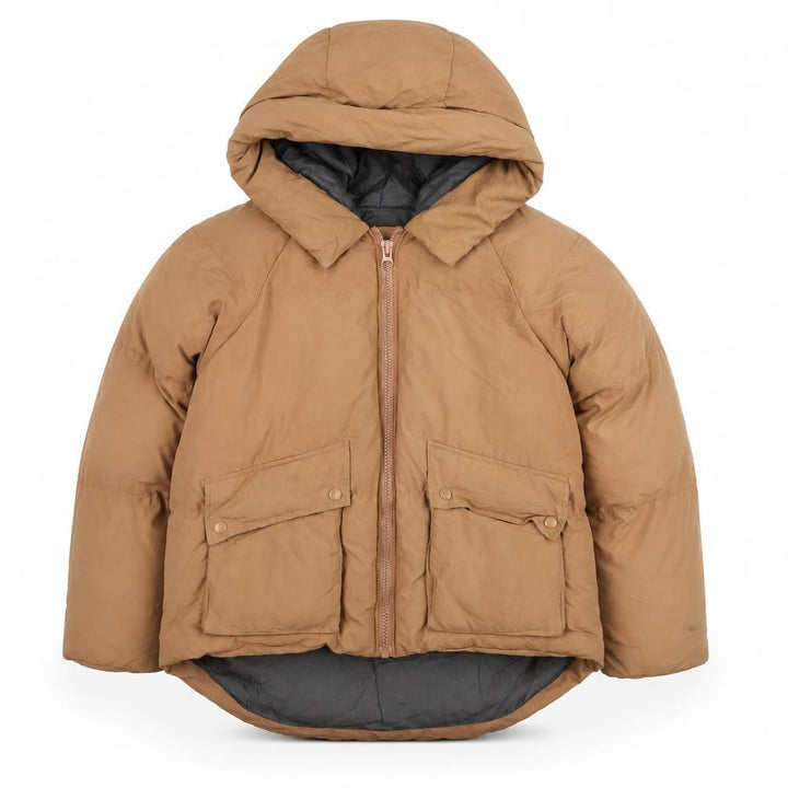 Missguided Womens Brown Puffer Jacket Jacket Size 10 Zip