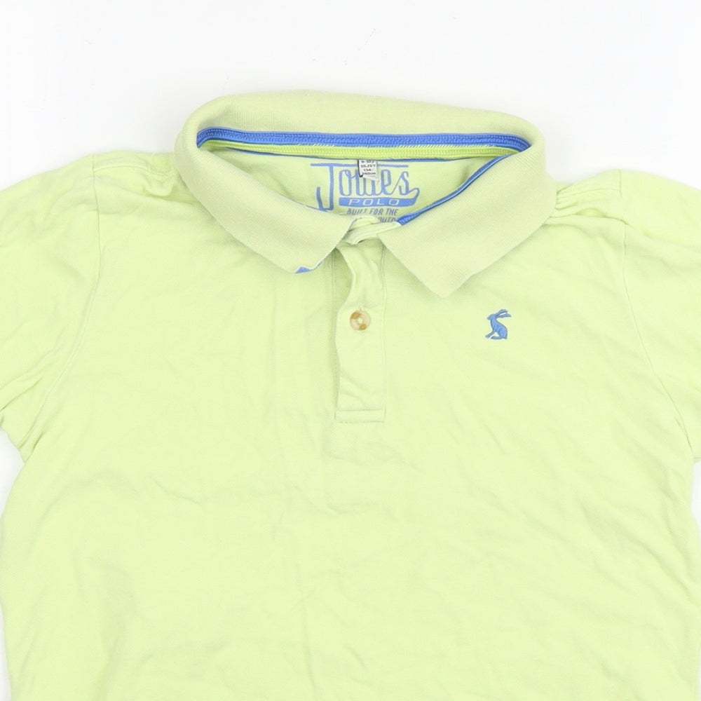 Joules Boys Green Cotton Basic Polo Size 9-10 Years Collared Pullover