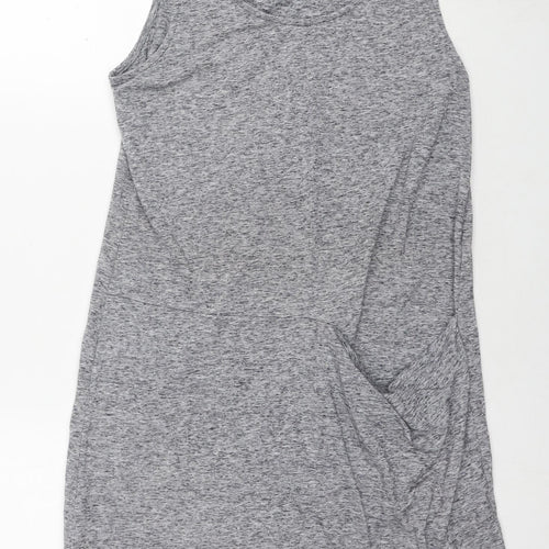 NEXT Womens Grey Polyester Tank Dress Size 12 Round Neck Pullover