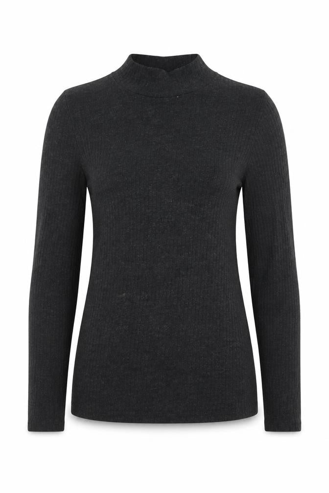 H&M Womens Grey Polyester Jersey T-Shirt Size M Round Neck - Ribbed