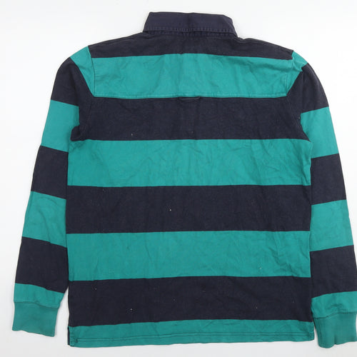 GANT Mens Green Striped Cotton Pullover Sweatshirt Size L