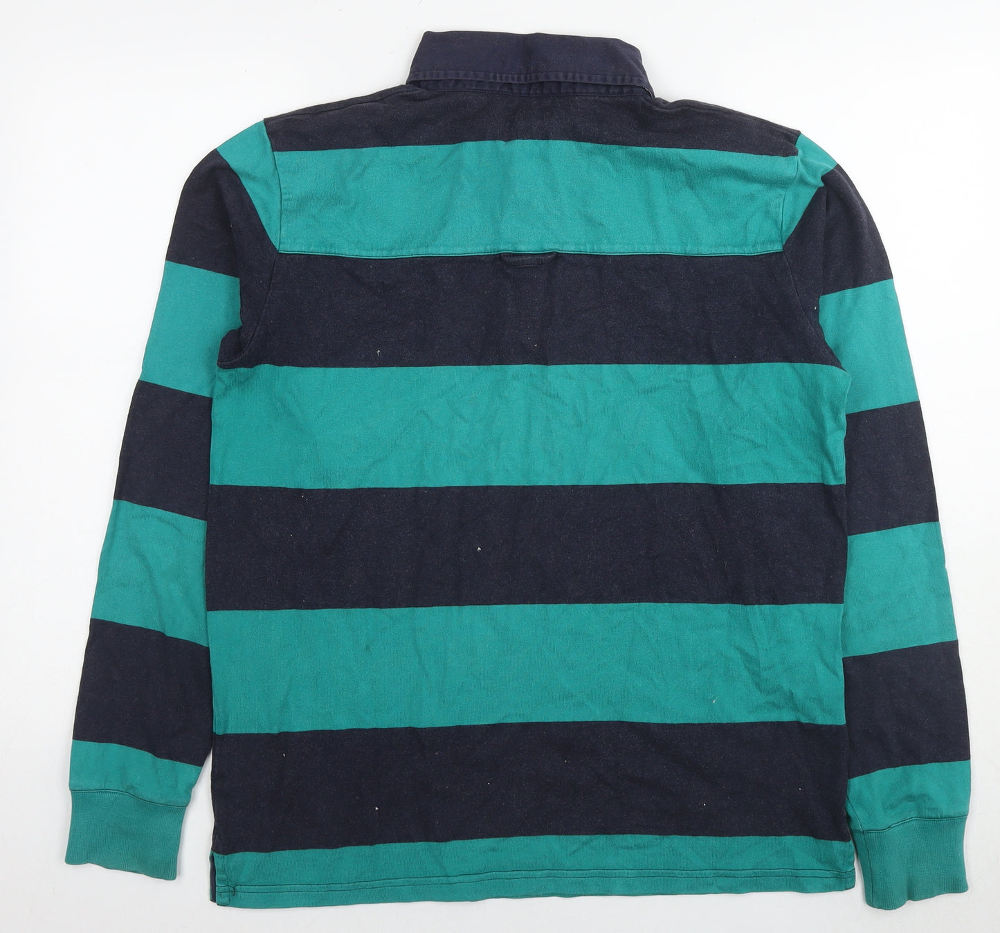 GANT Mens Green Striped Cotton Pullover Sweatshirt Size L