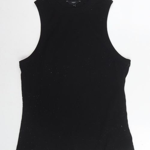 NEXT Womens Black Polyester Basic Tank Size 16 Round Neck