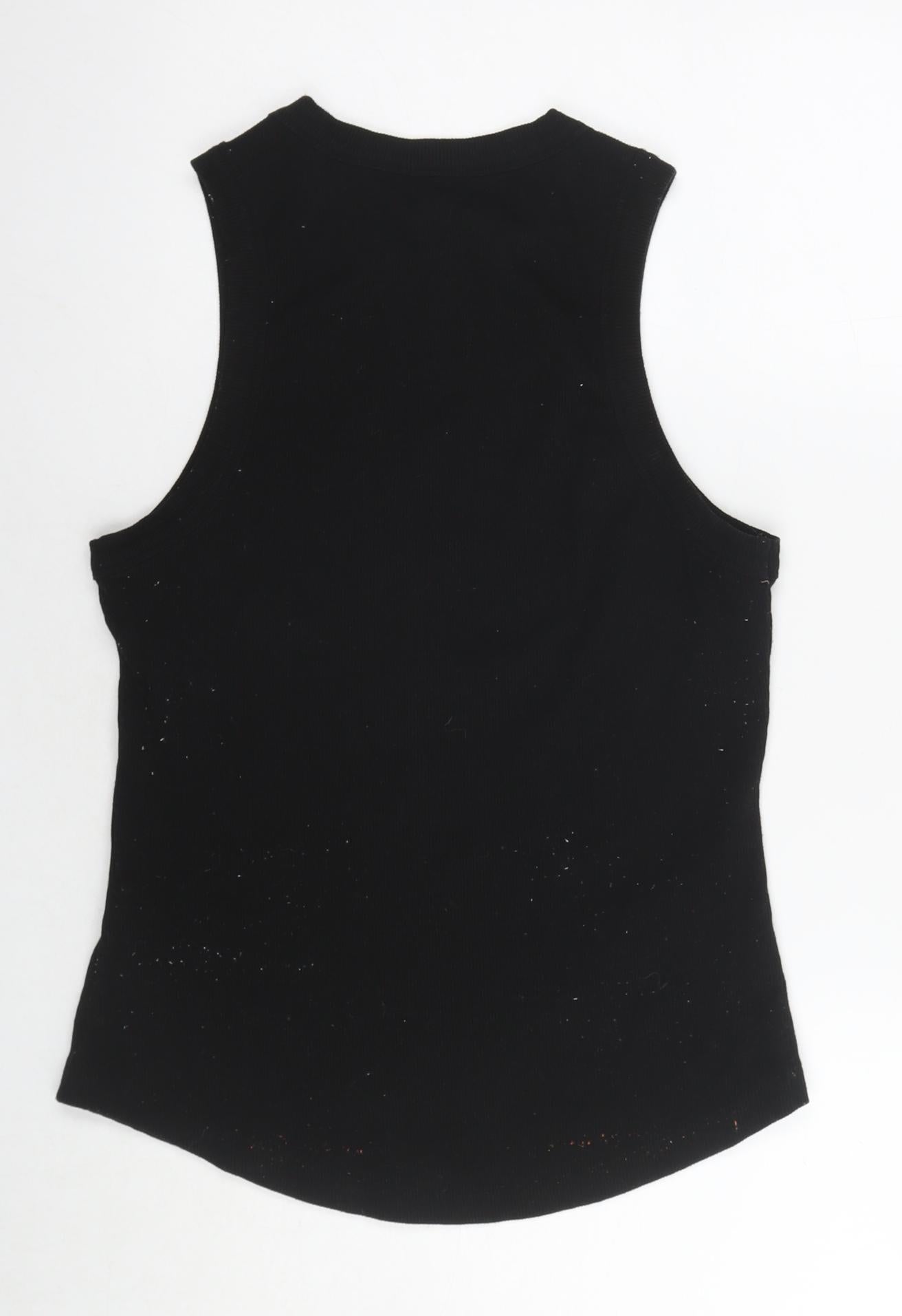 NEXT Womens Black Polyester Basic Tank Size 16 Round Neck