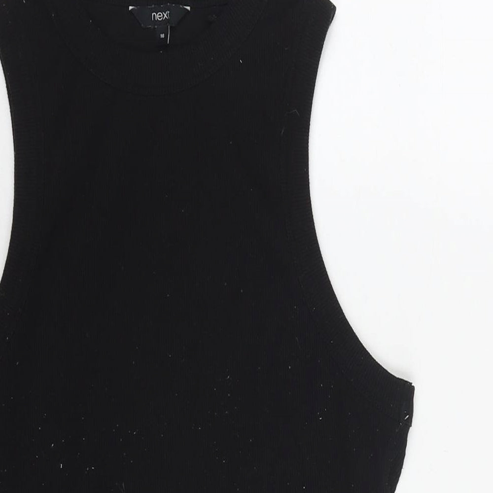 NEXT Womens Black Polyester Basic Tank Size 16 Round Neck