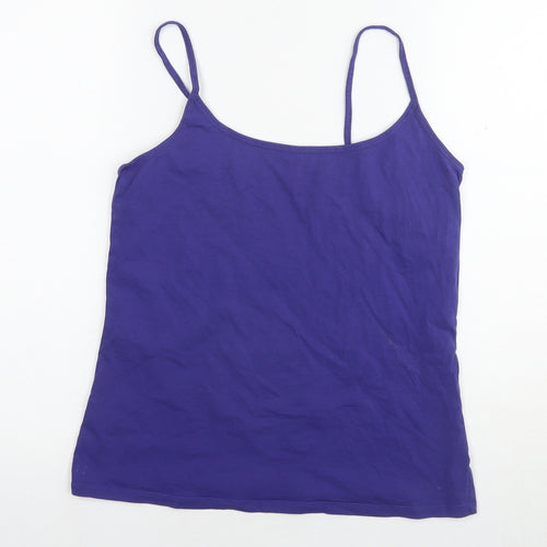 NEXT Womens Purple Cotton Camisole Tank Size 14 Round Neck