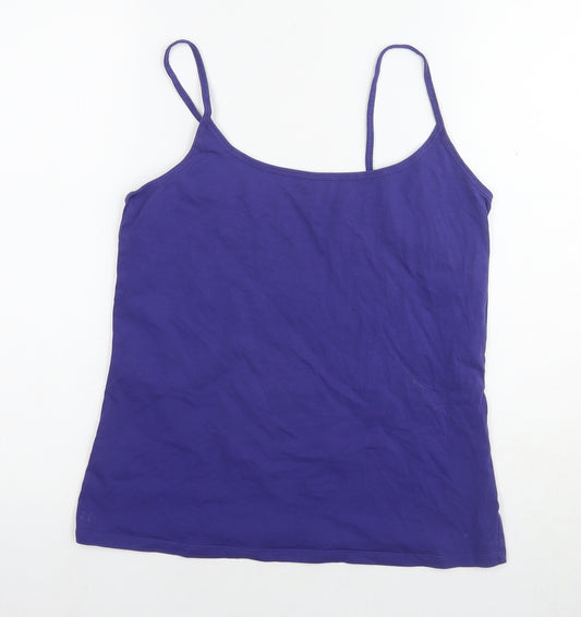 NEXT Womens Purple Cotton Camisole Tank Size 14 Round Neck