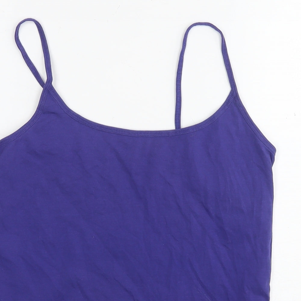 NEXT Womens Purple Cotton Camisole Tank Size 14 Round Neck