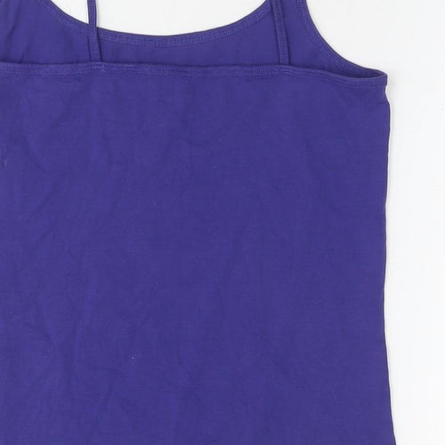 NEXT Womens Purple Cotton Camisole Tank Size 14 Round Neck