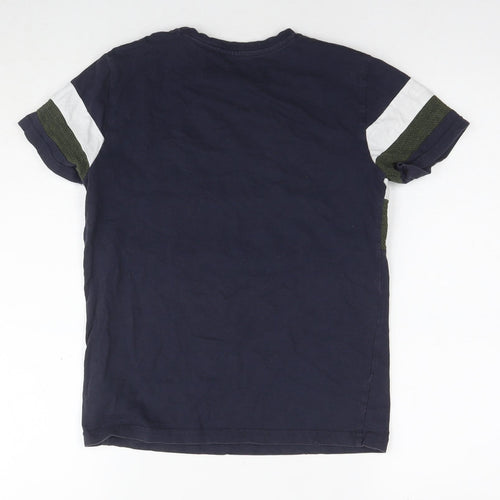 NEXT Boys Blue Cotton Basic T-Shirt Size 10 Years Round Neck Pullover