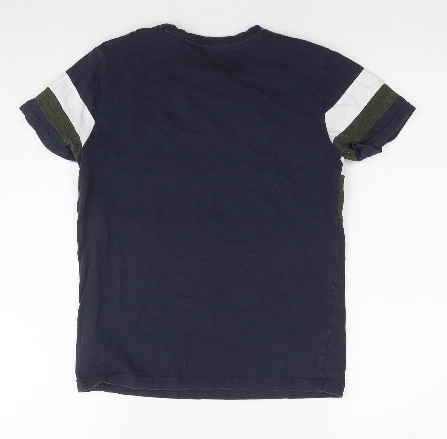 NEXT Boys Blue Cotton Basic T-Shirt Size 10 Years Round Neck Pullover