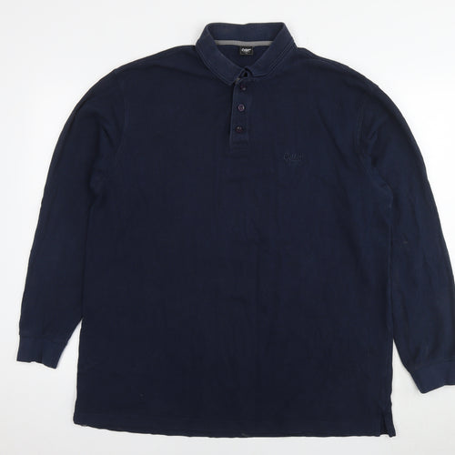 Cotton Traders Mens Blue Cotton Polo Size XL Collared Pullover