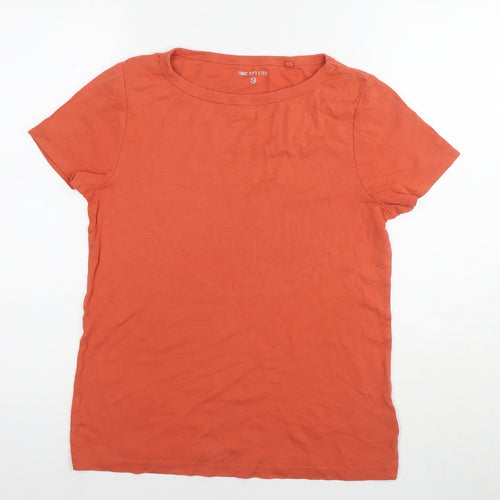 NEXT Womens Grey Cotton Basic T-Shirt Size 14 Round Neck