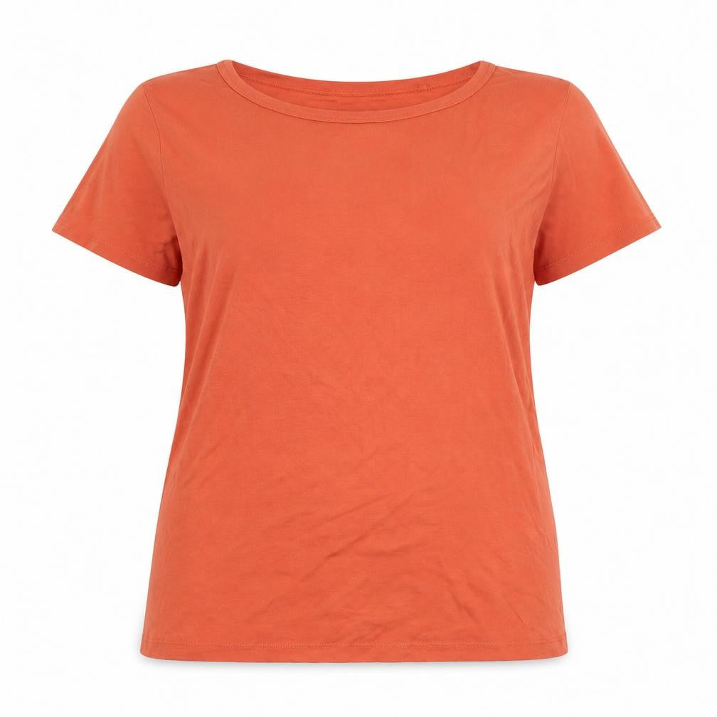 Front view of Next women’s grey cotton basic t-shirt, size UK 14, round neck