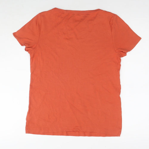 NEXT Womens Grey Cotton Basic T-Shirt Size 14 Round Neck