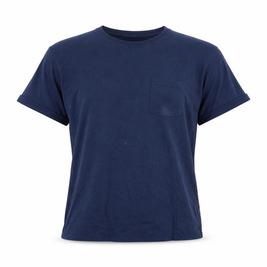 Front view of Burton men’s blue cotton t-shirt, size L, round neck