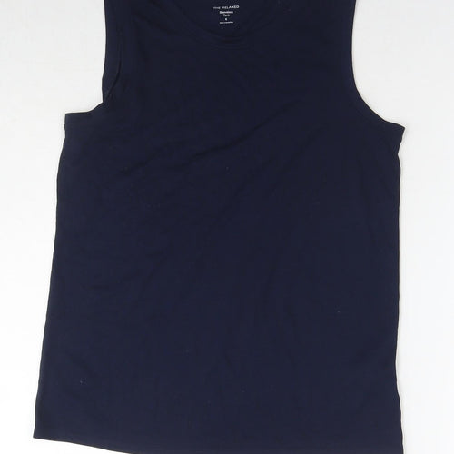 Marks and Spencer Womens Blue Polyester Basic Tank Size 6 Round Neck