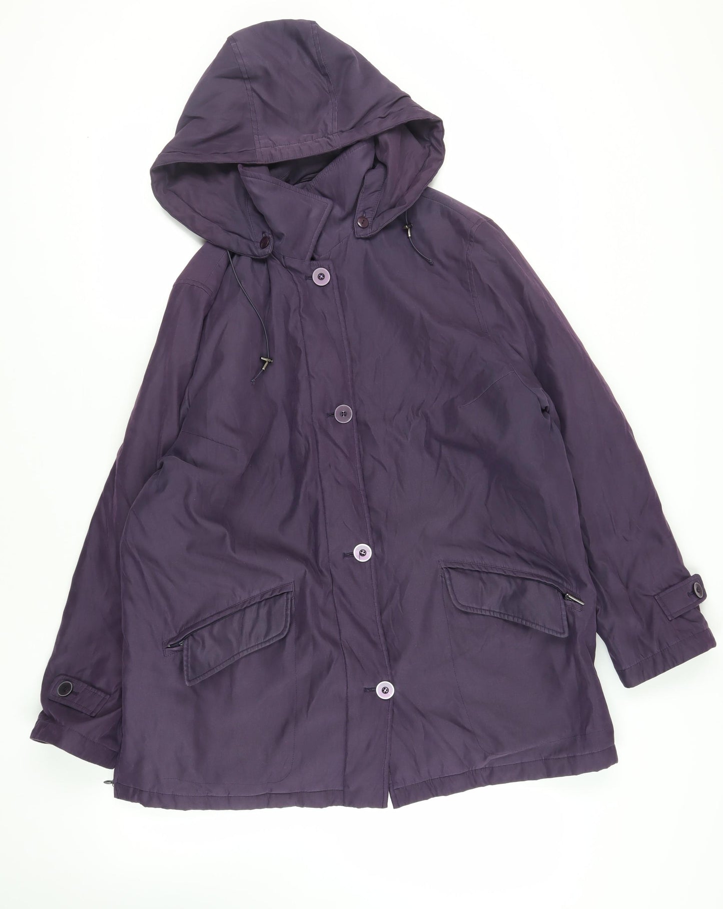 Cotswold Collections Womens Purple Jacket Size L Zip - Hooded