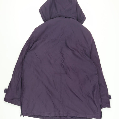 Cotswold Collections Womens Purple Jacket Size L Zip - Hooded