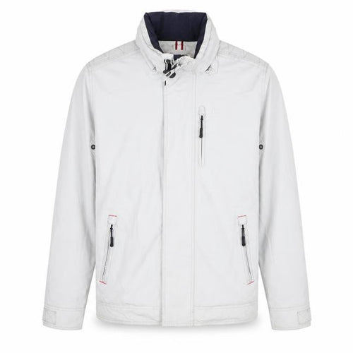 Crew Clothing Mens Grey Jacket Size M Zip - Technical Outdoors Waterproof Logo Zipped Pockets