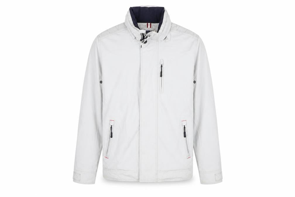 Crew Clothing Mens Grey Jacket Size M Zip - Technical Outdoors Waterproof Logo Zipped Pockets