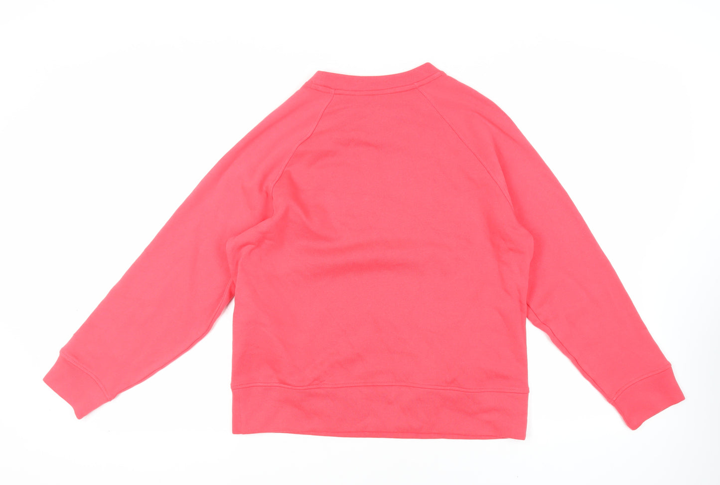 GOODMOVE Womens Pink Cotton Pullover Sweatshirt Size 10 Pullover - Pockets