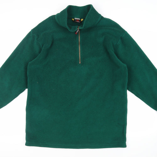 Tokker Mens Green Polyester Pullover Sweatshirt Size S - Polartec