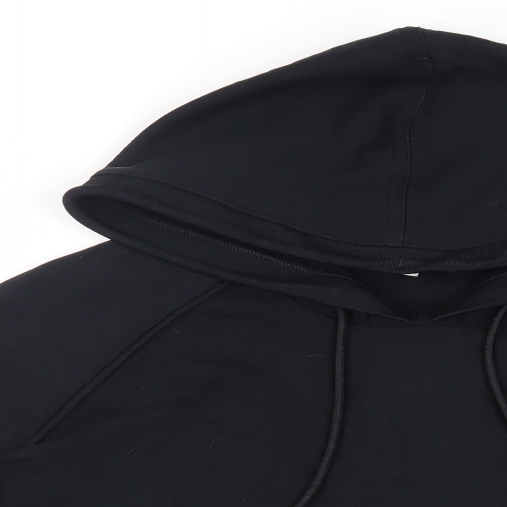 Autograph Womens Black Cotton Pullover Hoodie Size 12 Pullover - Pockets